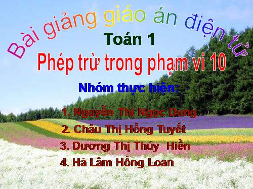 Phép trừ trong phạm vi 10