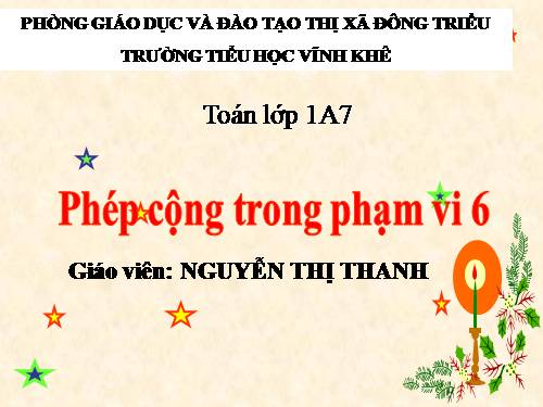 Phép cộng trong phạm vi 6