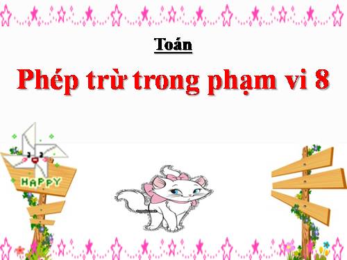 Phép trừ trong phạm vi 8