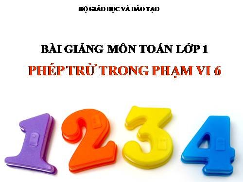 Phép trừ trong phạm vi 6