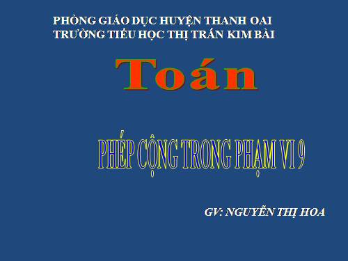 Phép cộng trong phạm vi 9