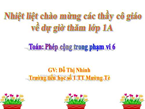 Phép cộng trong phạm vi 6