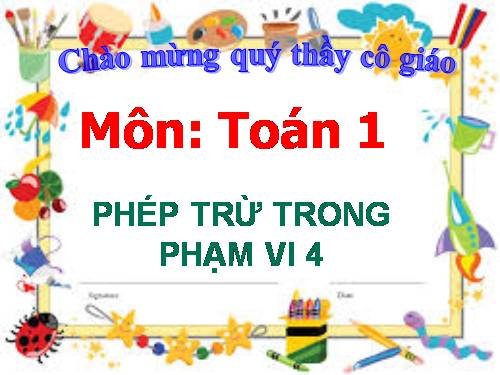 Phép trừ trong phạm vi 4