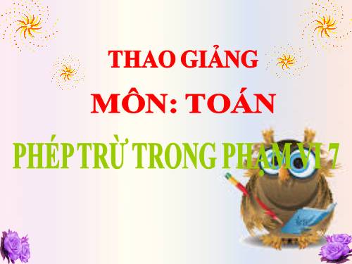 Phép trừ trong phạm vi 7