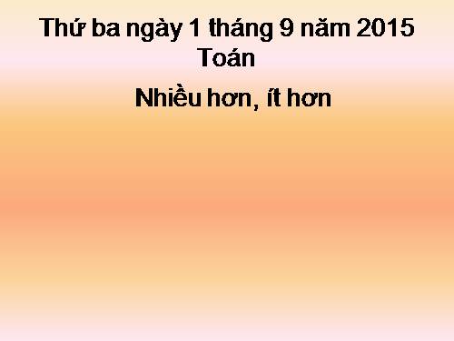 Nhiều hơn, ít hơn