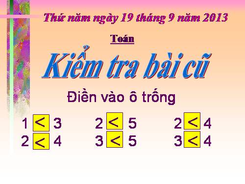 Lớn hơn. Dấu >