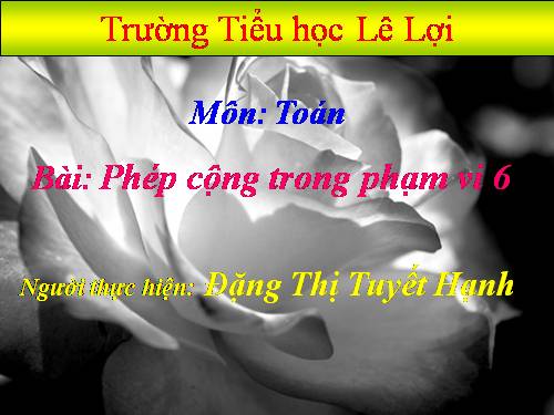 Phép cộng trong phạm vi 6