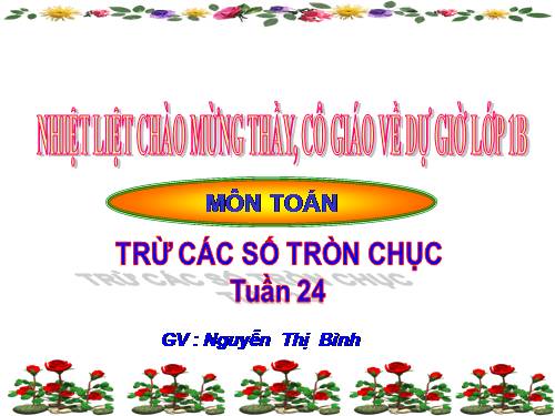 Trừ các số tròn chục