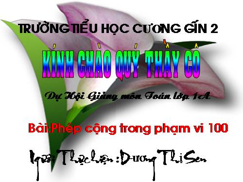 Phép cộng trong phạm vi 100 (cộng không nhớ)