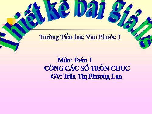 Cộng các số tròn chục