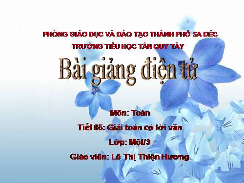 Giải toán có lời văn