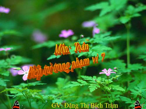 Phép trừ trong phạm vi 7