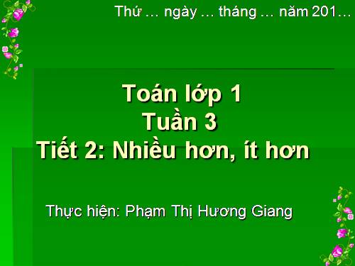 Nhiều hơn, ít hơn