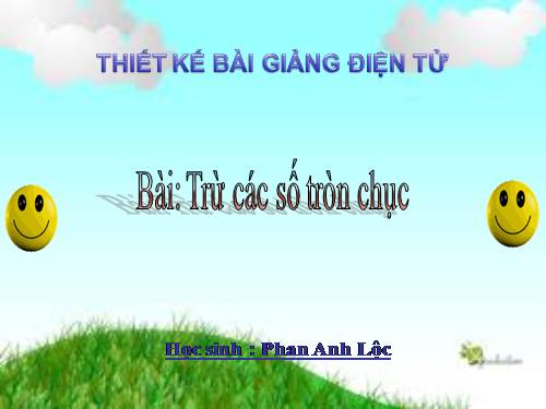 Trừ các số tròn chục