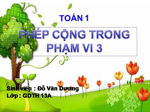 Phép cộng trong phạm vi 3