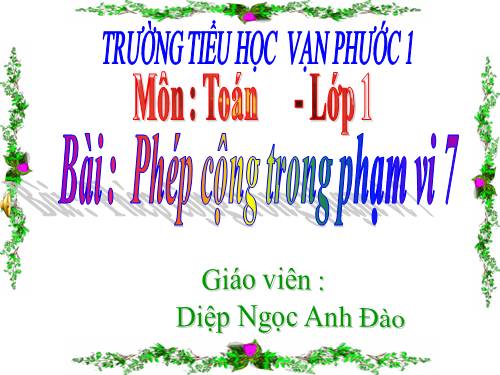 Phép cộng trong phạm vi 7