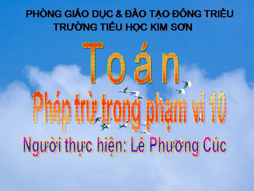 Phép trừ trong phạm vi 10