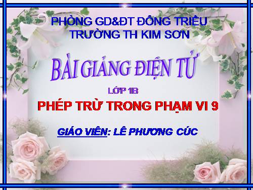 Phép trừ trong phạm vi 9