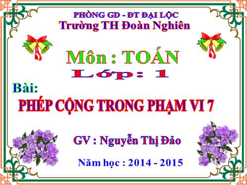 Phép cộng trong phạm vi 7