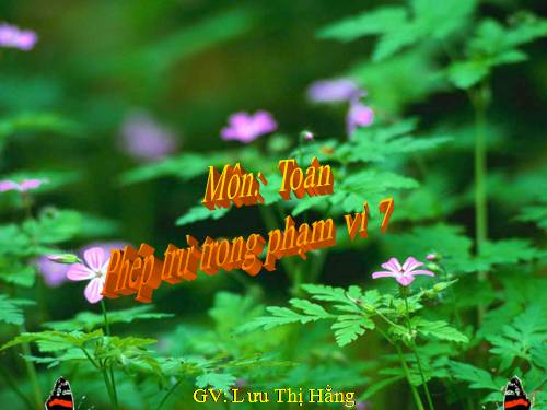 Phép trừ trong phạm vi 7