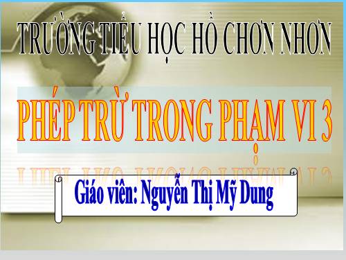 Phép trừ trong phạm vi 3