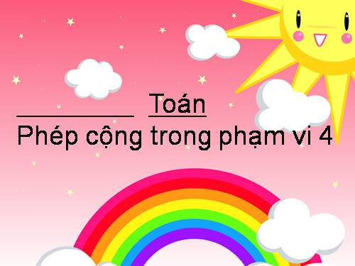 Phép cộng trong phạm vi 4