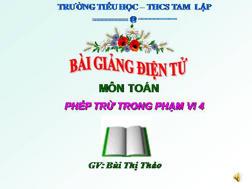 Phép trừ trong phạm vi 4