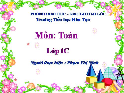 Ôn tập: Các số đến 10