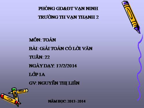 Giải toán có lời văn