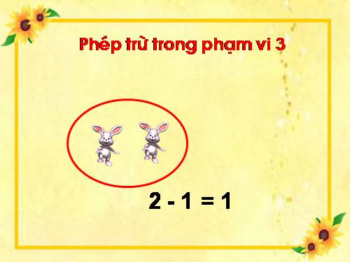 Phép trừ trong phạm vi 3