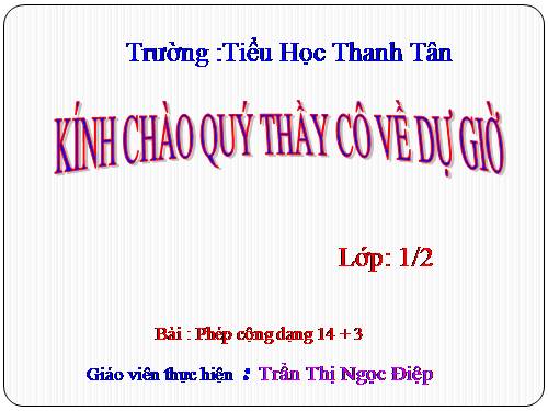 Phép cộng dạng 14+3