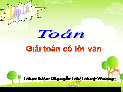 Giải toán có lời văn