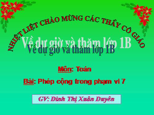 Phép cộng trong phạm vi 7