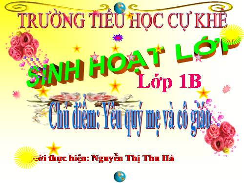 sinh hoạt lớp