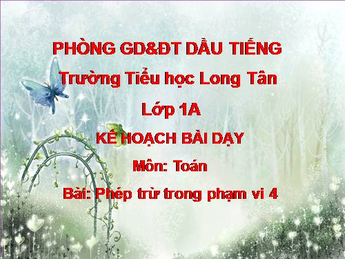 Phép trừ trong phạm vi 4