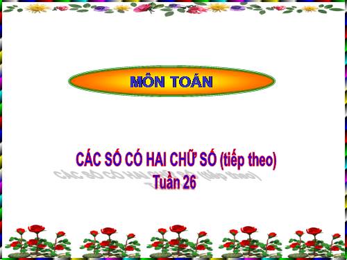 Các số có hai chữ số