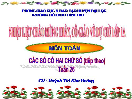 Các số có hai chữ số