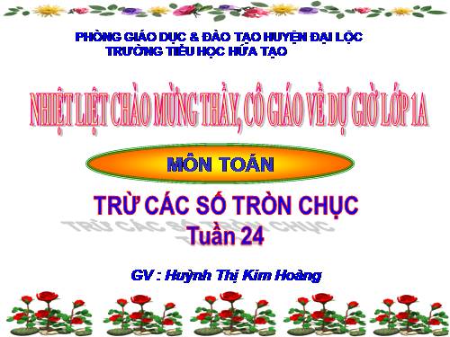 Trừ các số tròn chục