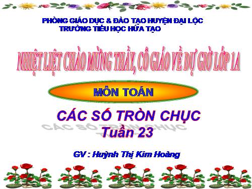 Các số tròn chục