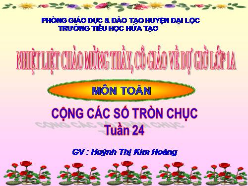 Cộng các số tròn chục