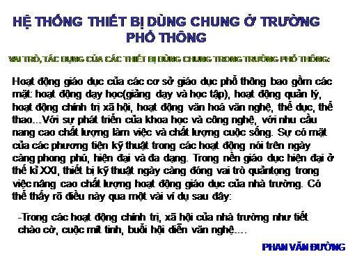 họcTai liệu bồi dưỡng Thiết bị dùng chung