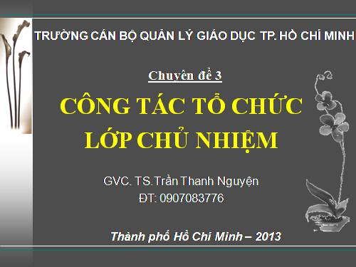 Công tác chủ nhiệm lớp TH phần 2