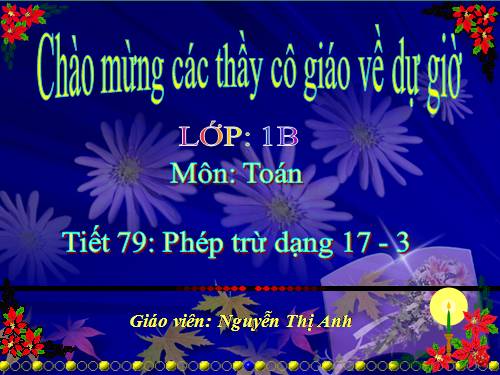 Phép trừ dạng 17-3