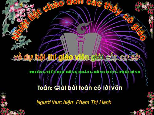 Giải toán có lời văn