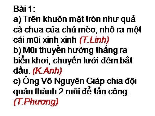 Chữa bài KT tăng buổi TV