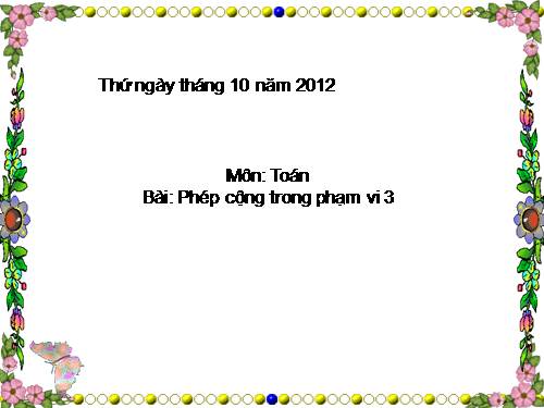 Phép cộng trong phạm vi 3