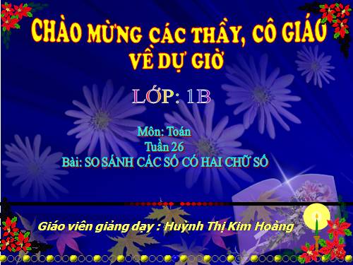 So sánh các số có hai chữ số