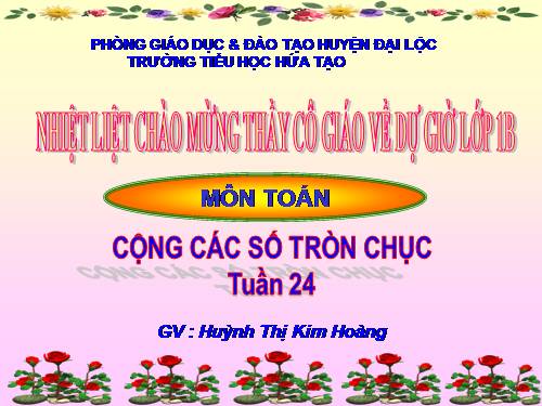 Cộng các số tròn chục