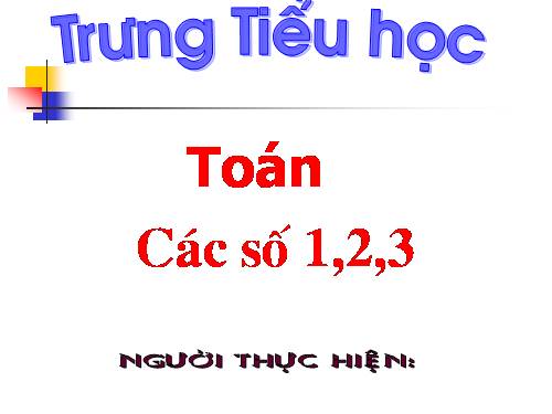 Các số 1, 2, 3