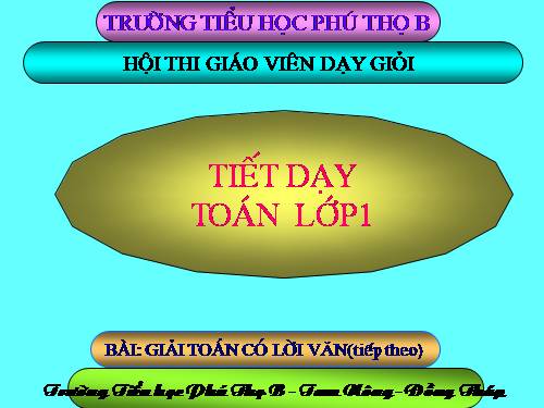 Giải toán có lời văn (tiếp theo)